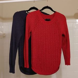 Calvin Klein Jeans Knit Red and Blue Sweater Size Medium bundle